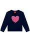 Kyly - Casaco Infantil Menina Coração Rosa - variação: Azul
