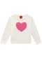 Kyly - Casaco Infantil Menina Coração Rosa - variação: Bege