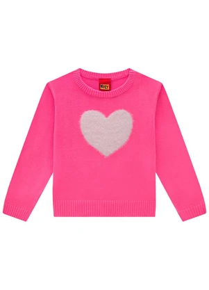Kyly - Casaco Infantil Menina Coração Rosa - KYLY
