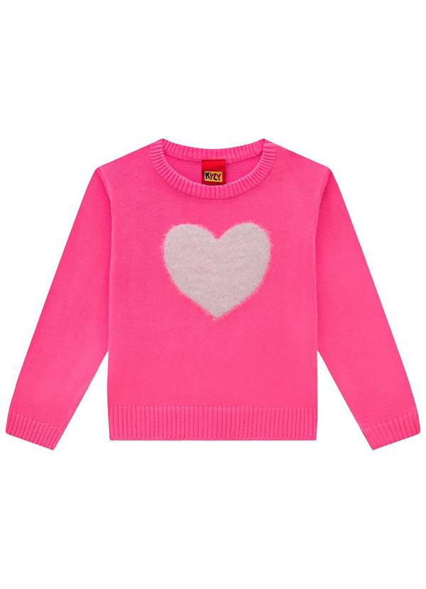 Kyly - Casaco Infantil Menina Coração Rosa