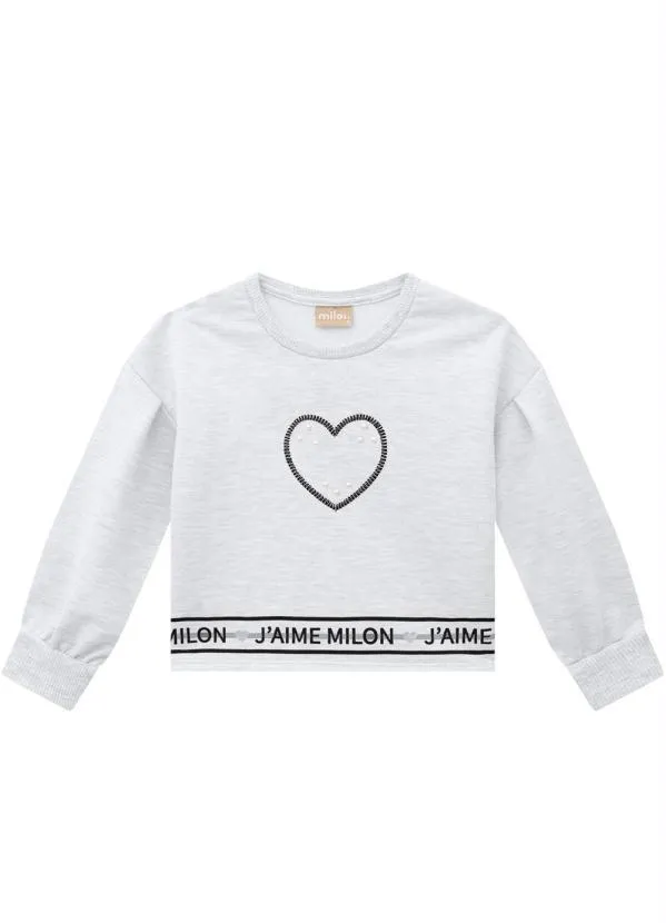 Milon - Casaco Infantil Menina Mescla