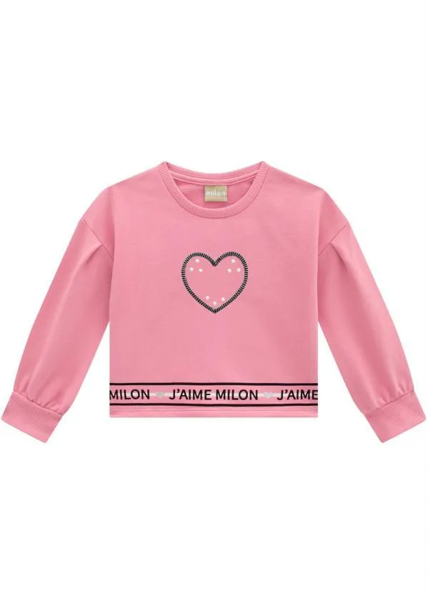 Milon - Casaco Infantil Menina Rosa