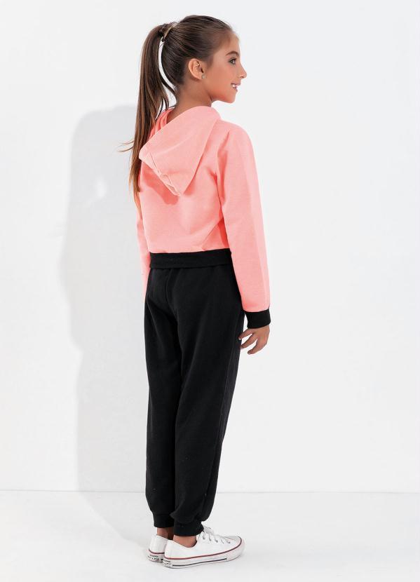 Outlet - Casaco Infantil Rosa Neon com Capuz 4