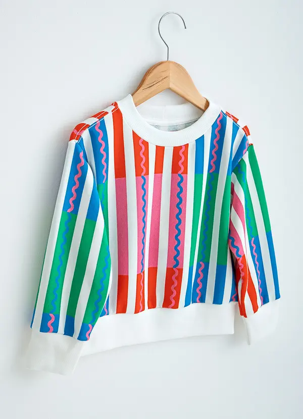 Fábula - Casaco Menino de Moletom Sinuosa Branco