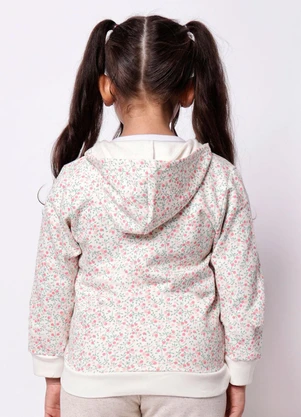 Torra - Jaqueta Moletom Algodão Floral Off White - TORRA