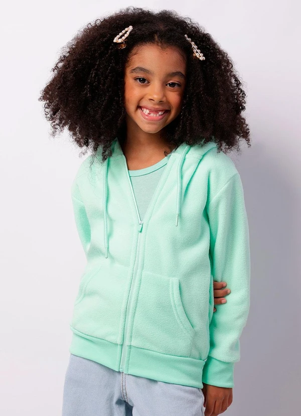 Torra - Jaqueta Moletom Infantil Fleece Verde