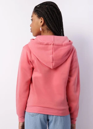 Torra - Jaqueta Moletom Juvenil Peluciada Capuz Rosa - TORRA