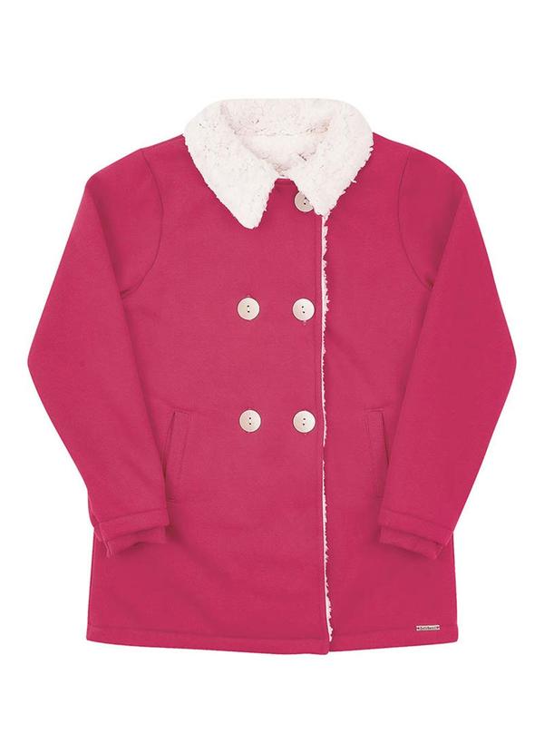 Soft Bonni - Parka Infantil em Moletom e Pelo Sherpa Rosa 3