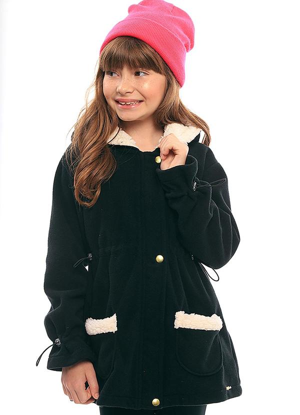 Soft Bonni - Parka Infantil Feminina Soft Preto