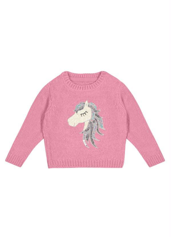 Trick Nick - Suéter Infantil Feminino Unicórnio Rosa 1