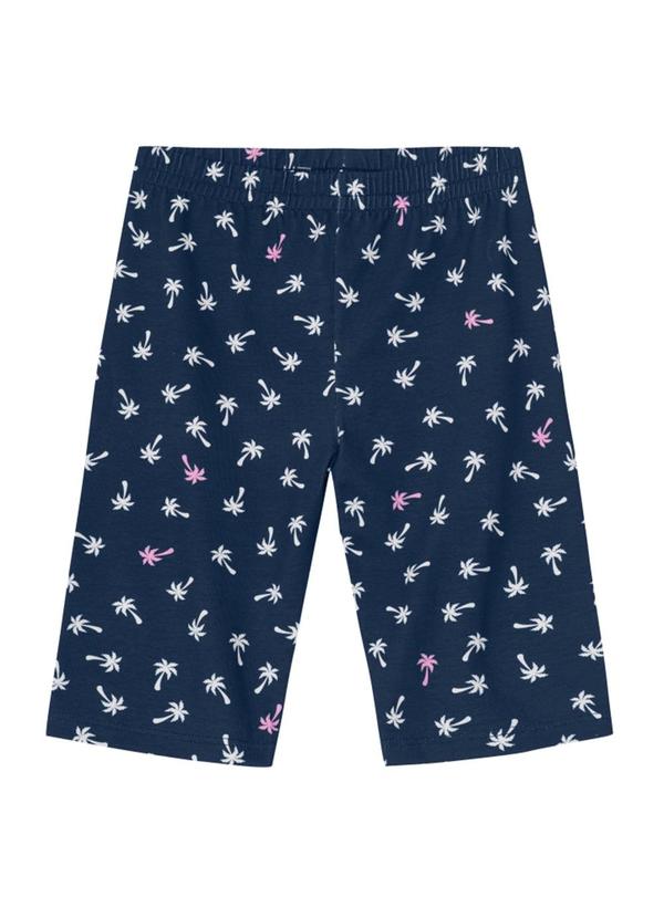 Brandili - Bermuda Ciclista Infantil Menina Estampada Azul