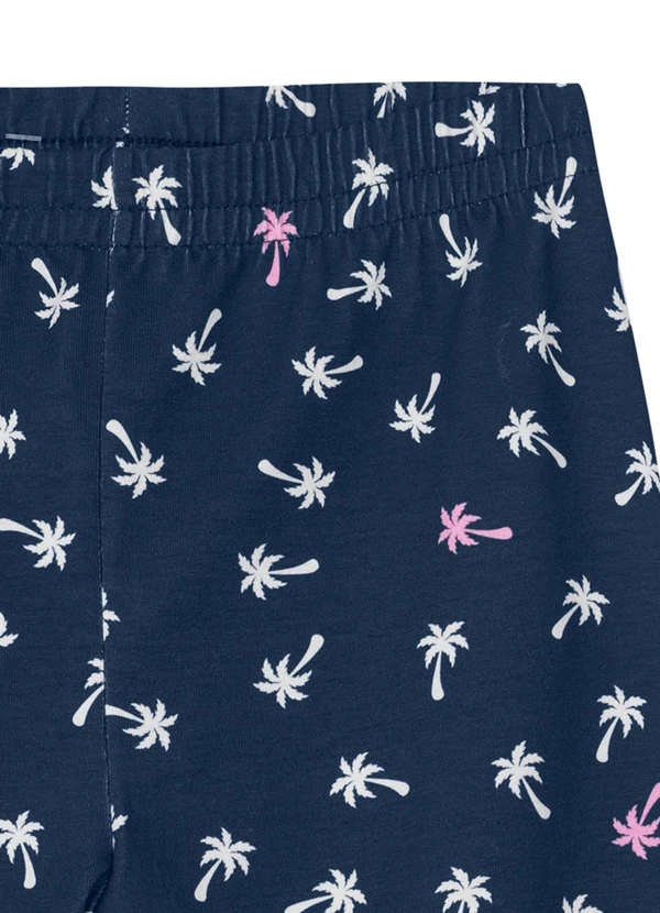 Brandili - Bermuda Ciclista Infantil Menina Estampada  Azul 2