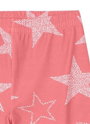 Brandili - Bermuda Ciclista Infantil Menina Estampada  Rosa - BRANDILI