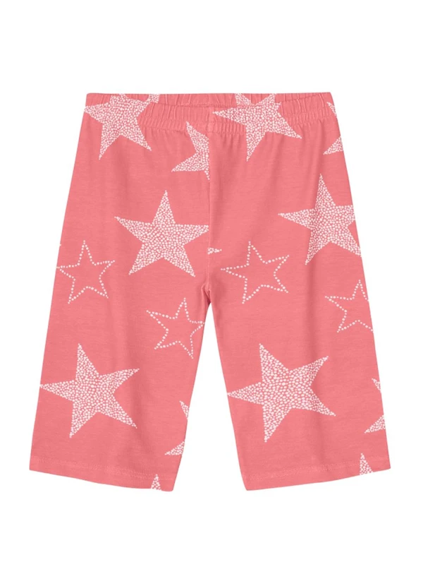 Brandili - Bermuda Ciclista Infantil Menina Estampada Rosa