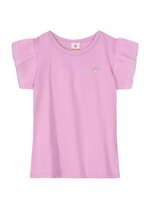 Brandili - Blusa Infantil Menina em Cotton Rosa 1