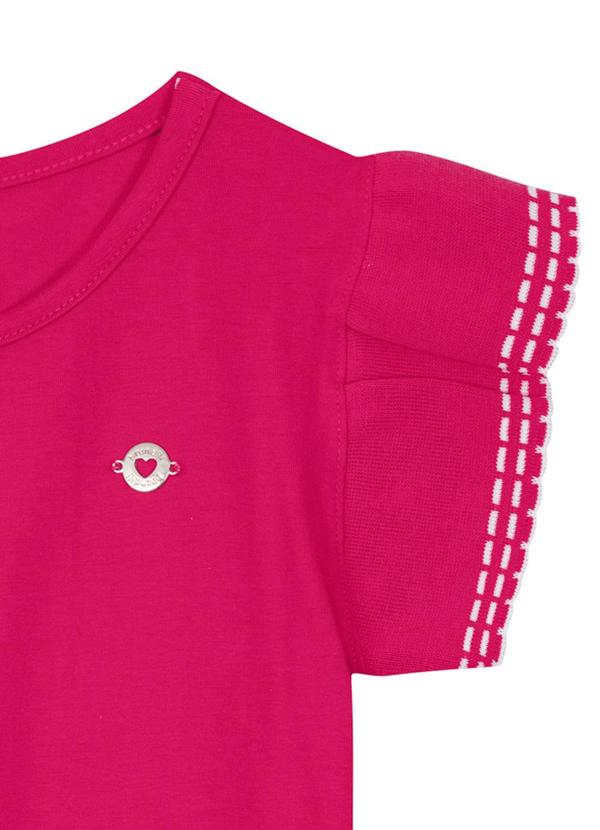 Brandili - Blusa Infantil Menina em Cotton  Rosa 2