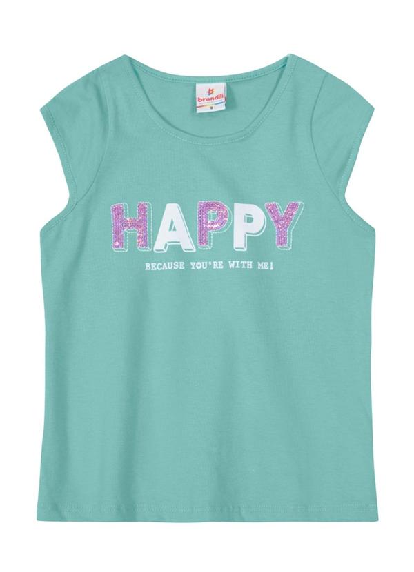 Brandili - Blusa Infantil Menina em Malha Verde