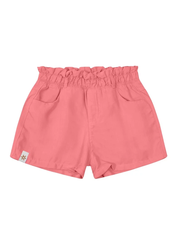 Brandili - Shorts Infantil Menina Clochard em Jeans  Rosa 3