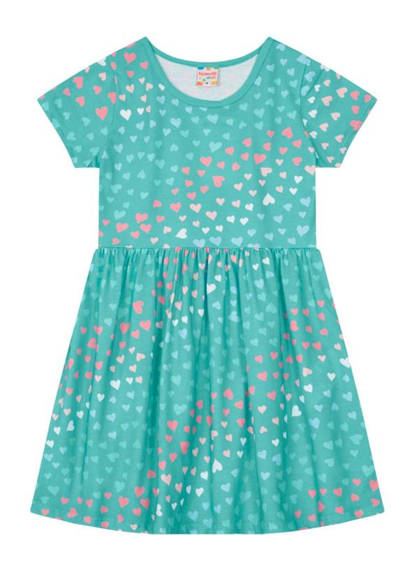 Brandili - Vestido Estampado Infantil Menina Verde