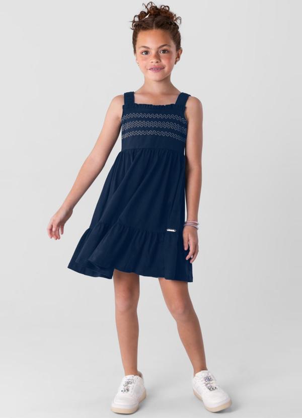 Brandili - Vestido Infantil Menina Azul