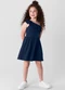 Brandili - Vestido Infantil Menina com Babado  Rosa - variação: Azul