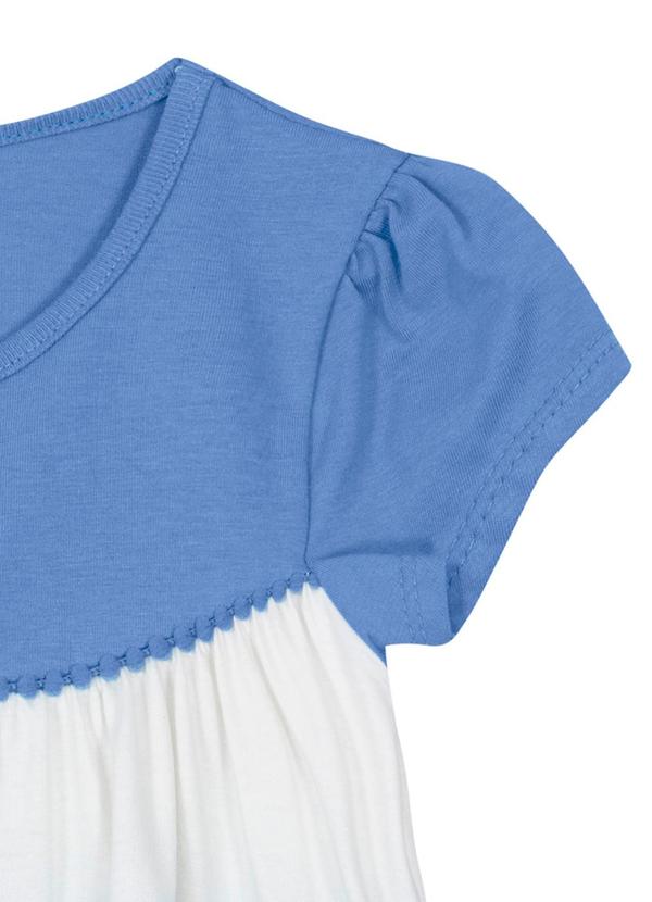 Brandili - Vestido Infantil Menina em Malha  Azul 2