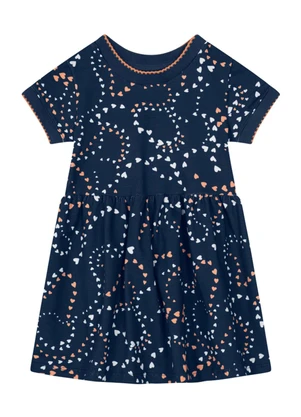 Brandili - Vestido Infantil Menina Estampado Azul - BRANDILI