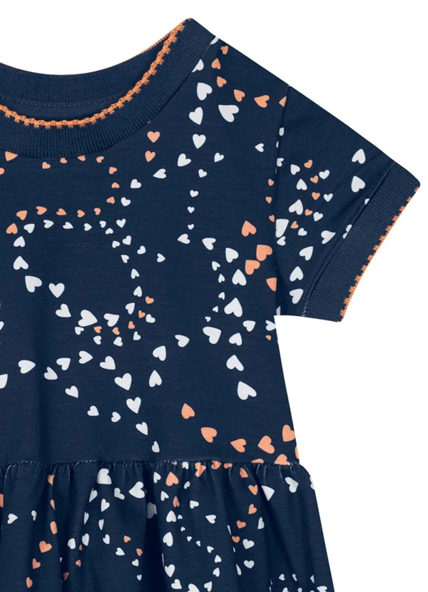 Brandili - Vestido Infantil Menina Estampado Azul 2