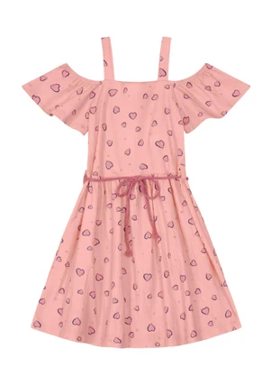 Brandili - Vestido Infantil Menina  Rosa - BRANDILI