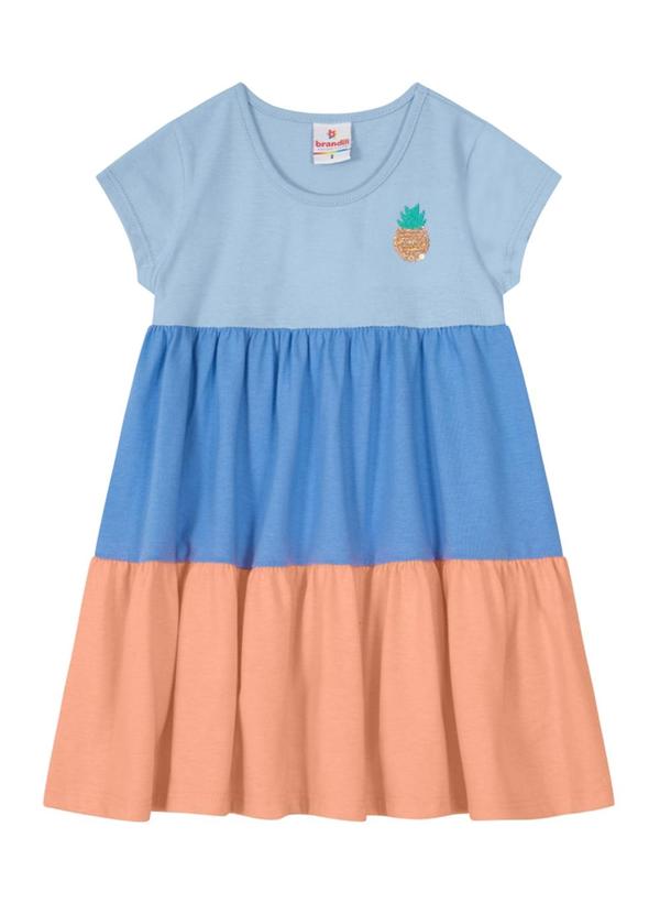 Brandili - Vestido Infantil Menina Três Marias Azul