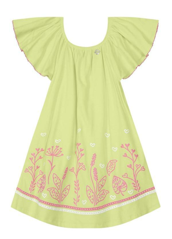 Brandili - Vestido Infantil Menina Verde