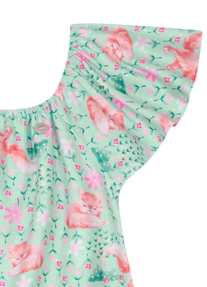 Brandili - Vestido Infantil Menina  Verde - BRANDILI