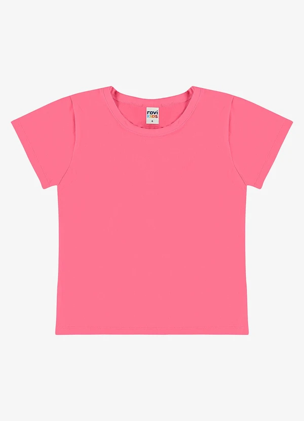 Rovi Kids - Blusa Básica Infantil Cotton Leve Rosa