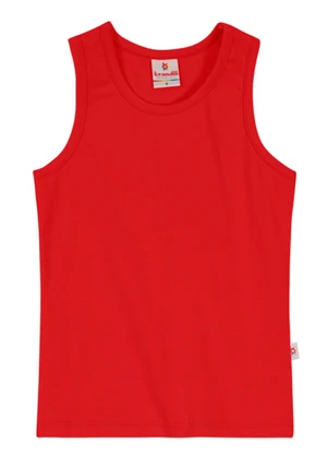 Brandili - Blusa Básica Menina de Cotton Vermelho - BRANDILI