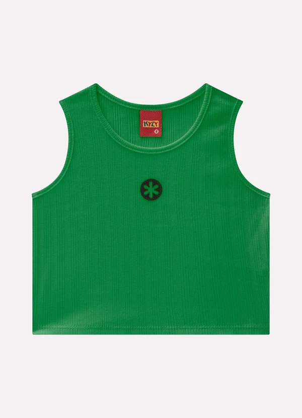 Kyly - Blusa Boxy Infantil Menina em Ribana Verde
