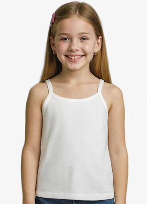 Infinita Cor - Blusa Feminina Infantil Branco - INFINITA COR