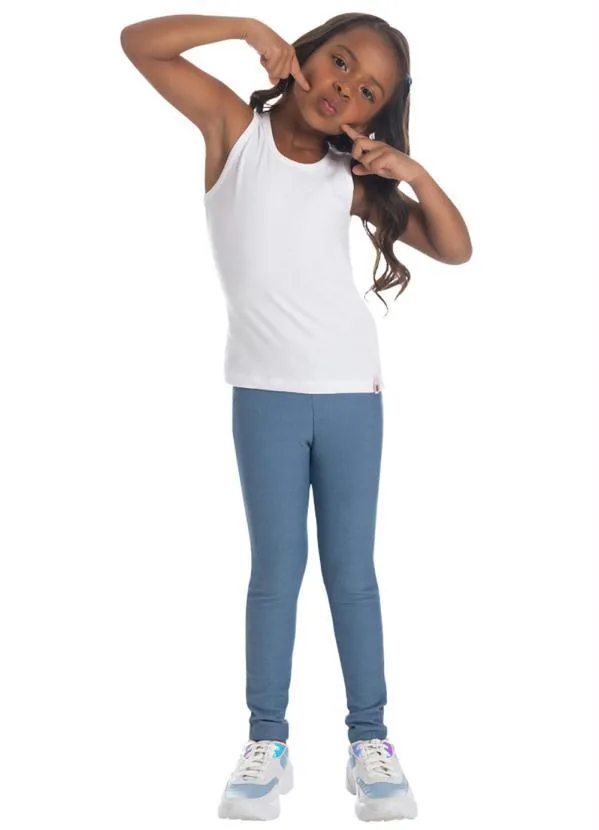 Brandili - Blusa Infantil Menina Cotton Branco 2