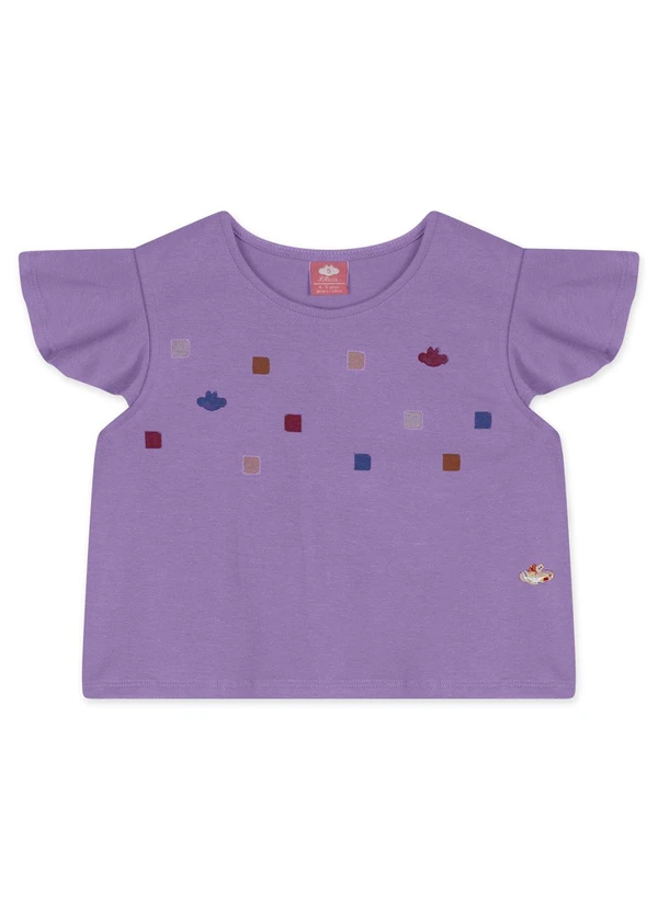 Lilica Ripilica - Blusa Manga Curta Infantil Feminina Roxo