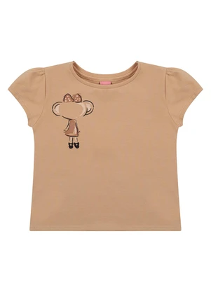 Lilica Ripilica - Blusa Manga Curta Marrom - LILICA RIPILICA