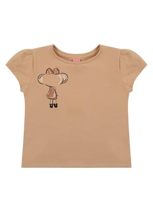 Lilica Ripilica - Blusa Manga Curta Marrom - LILICA RIPILICA