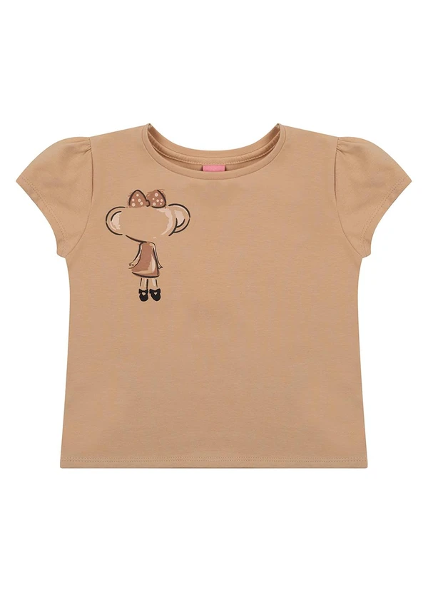 Lilica Ripilica - Blusa Manga Curta Marrom