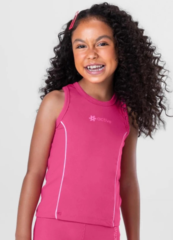 Brandili - Blusa Regata Infantil Menina Active  Rosa