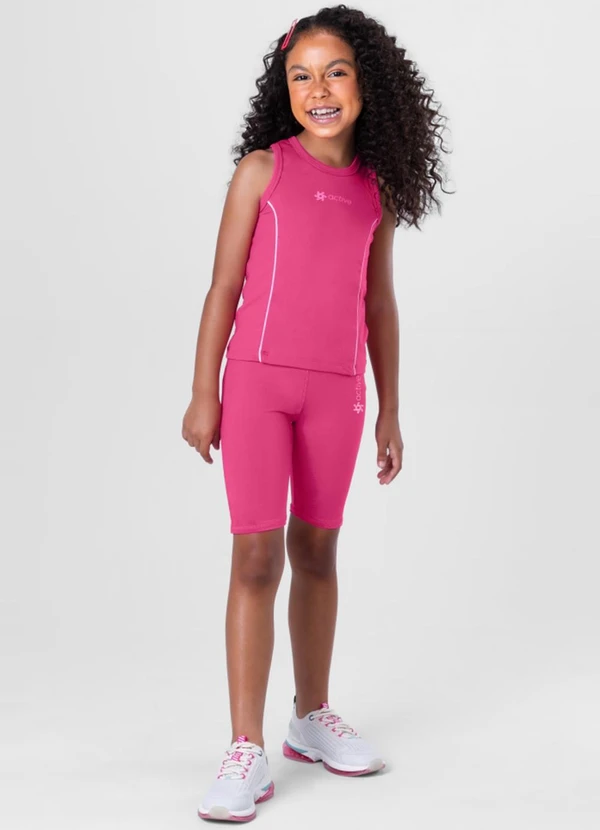 Brandili - Blusa Regata Infantil Menina Active  Rosa 2