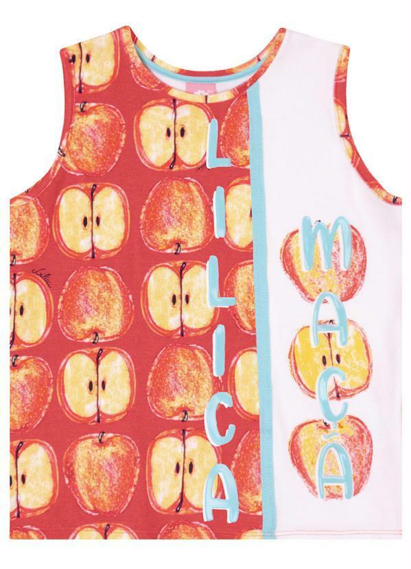 Lilica Ripilica - Blusa Regata Menina Vermelha