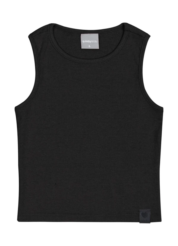 Quimby - Cropped Básico Infantil em Ribana Preto