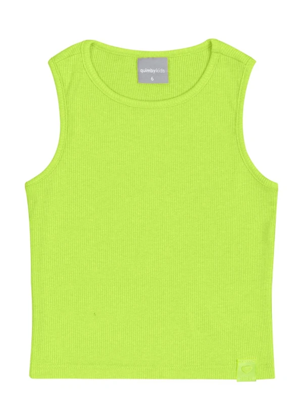 Quimby - Cropped Básico Infantil em Ribana Verde 3