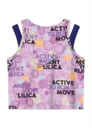Lilica Ripilica - Regata Alça Dupla Infantil MeninaRoxo - LILICA RIPILICA
