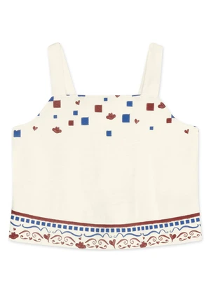 Lilica Ripilica - Regata Alfaiataria Infantil Feminina Bege - LILICA RIPILICA