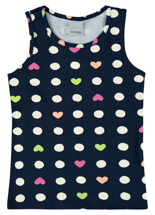 Malwee Kids - Regata Azul Marinho Corações em Cotton Menina 3