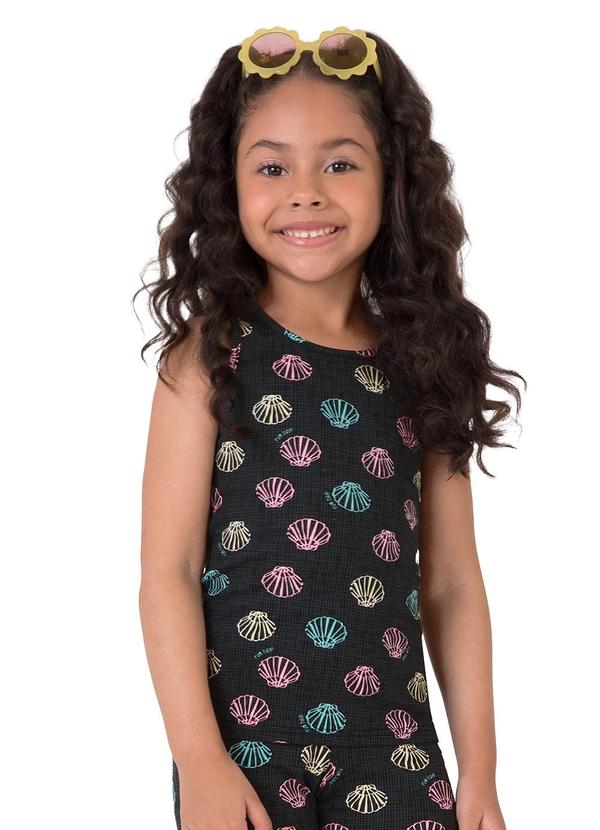 Malwee Kids - Regata Básica Conchas Preto